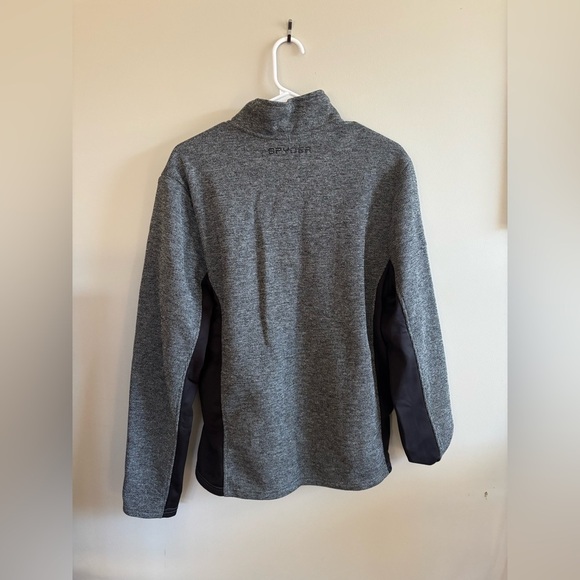 SPYDER Gait 1/2 Zip Sweater Pullover Gray Black Jacket Size Medium - Picture 3 of 7